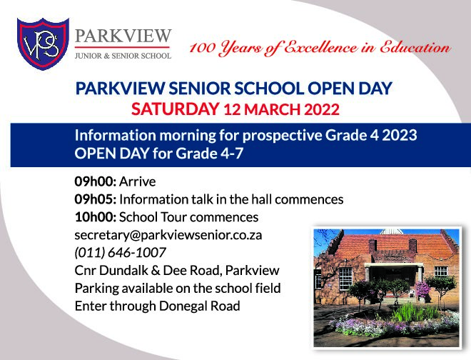 PVS Open Day 12th March 9-11:30am
